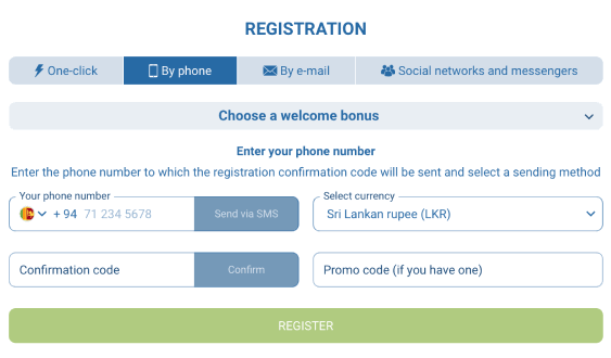How to register by phone at 1xBet Registration By Phone